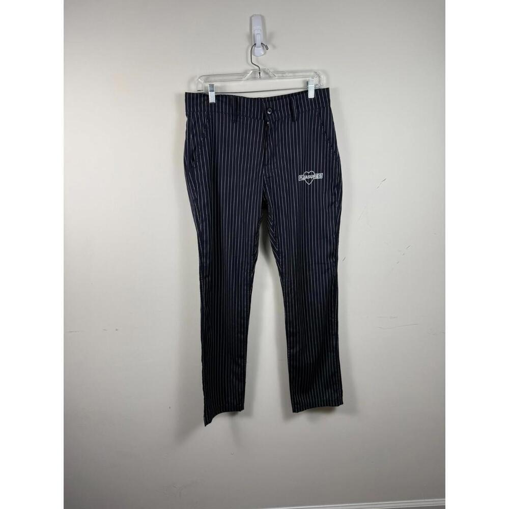 Pleasures Now‎ Promise Pinstripe Heart Pants Trousers 30x31 Navy Blue